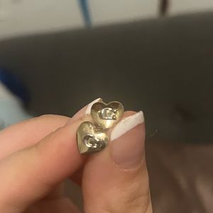 Coach gold stud earrings